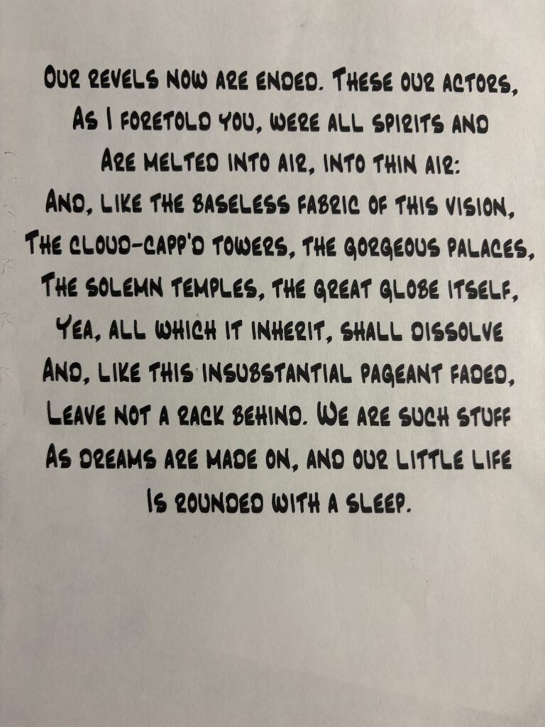 William Shakespeare The Tempest - Act 4, scene 1