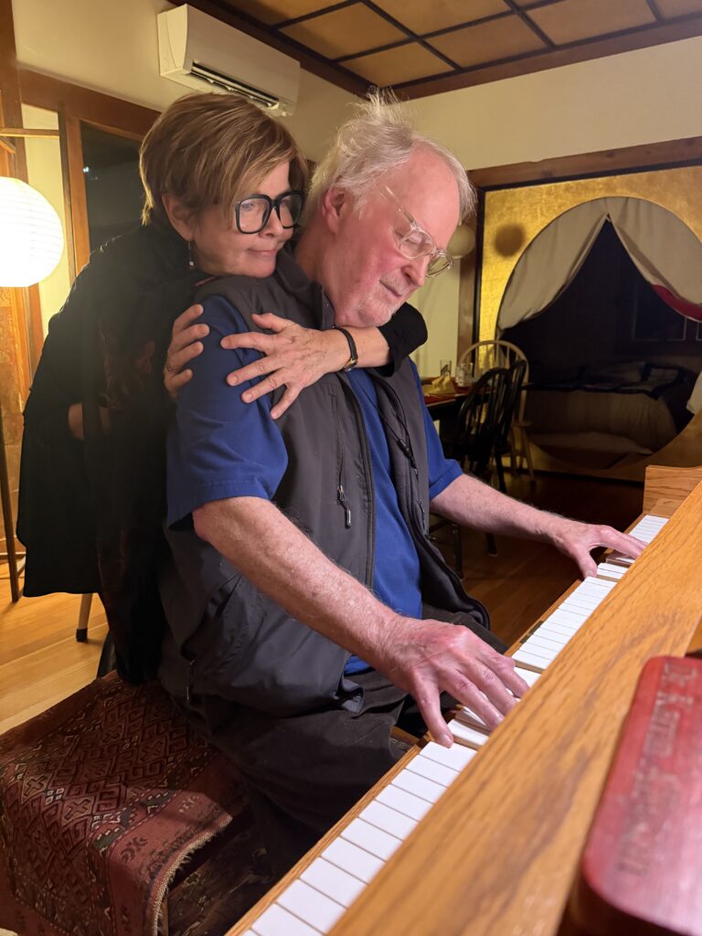 Karrin Allyson with husband Bill McGlaughlin at home